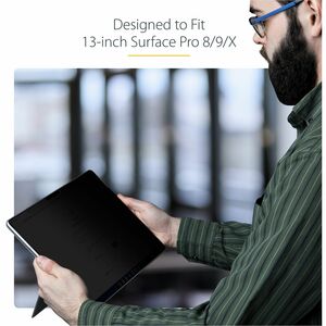 StarTech.com Plastic Anti-glare Privacy Screen Protector for Microsoft Surface Pro 8, Surface Pro 9, Surface Pro X - Black