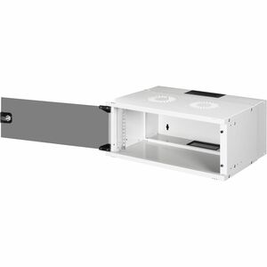 Digitus SOHO PRO 4U Wandmontierbar Geschlossener Schrank Rackschrank für Networking327 mm Regaltiefe - Hellgrau - Stahl, B