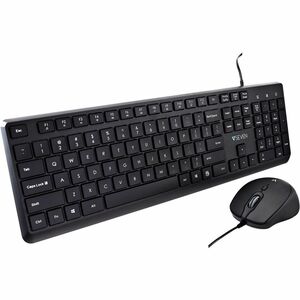 V7 CKU350US Keyboard & Mouse - English (US) - USB Cable Keyboard - 106 Key - Keyboard/Keypad Color: Black - USB Cable Mous