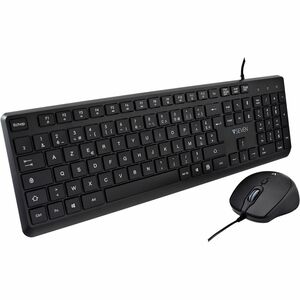 V7 CKU350FR Keyboard & Mouse - French - USB Cable Keyboard - 107 Key - Keyboard/Keypad Color: Black - USB Cable Mouse - Op
