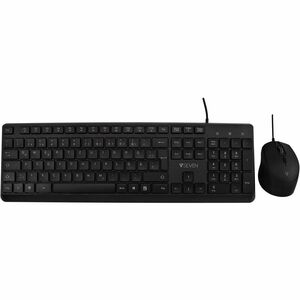 V7 CKU350ES Keyboard & Mouse - Spanish - USB Cable Keyboard - 107 Key - Keyboard/Keypad Color: Black - USB Cable Mouse - O