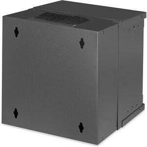 Digitus SOHO PRO 6U Wall Mountable Enclosed Cabinet Rack Cabinet for Networking254 mm Rack Depth - Black - Glass, Steel, S