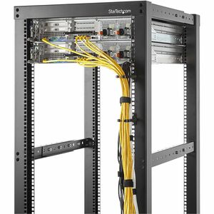 StarTech.com Kabelbündler - Schwarz - 5 / Pack Paket - D-ring - 1U Rack Height x 101,6 mm Länge - Stahl