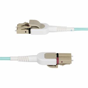 StarTech.com 5m (16.4ft) LC to LC (UPC) OM4 Switchable Fiber Optic Cable 50/125, 100G, Toolless Polarity Switching, LSZH F