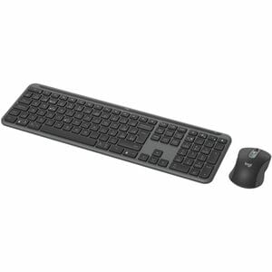 Logitech Signature Slim MK950 Tastatur & Maus - QWERTZ - Schweizerisch - Tastatur, Kabellos, Bluetooth, 5.1 USB Typ-A, Gra