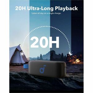 soundcore SoundCore Select 3 Portable Bluetooth Speaker System - 8 W RMS - Black - Battery Rechargeable