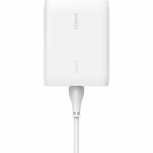 Belkin BoostCharge Pro 200 W Power Adapter - Universal Adapter - 4 USB Type-C - For USB Type C Device, iPhone, MacBook, Ma