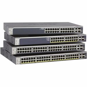 Netgear S3300 S3300-52X-PoE+ 50 Ports Manageable Ethernet Switch - Gigabit Ethernet, 10 Gigabit Ethernet - 1000Base-T, 10G