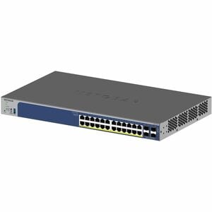 Netgear Gigabit PoE+ Smart Switches with 4 Dedicated 10G SFP+ Ports - 24 Ports - Manageable - Gigabit Ethernet, 10 Gigabit