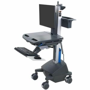 Ergotron StyleView Display Cart - TAA Compliant - 14.06 kg Capacity - 4 Casters - Aluminium - Dark Grey - 61 cm (24") Scre