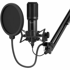 Micrófono para Audio profesional, Streaming en vivo, Grabación, Studio XZEAL XZ-260 - Cableado - Condensador - Negro - 1.8
