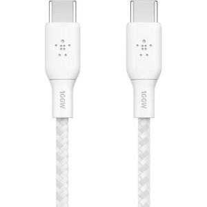 100w USB-C to USB-C Braided Cable 2M White