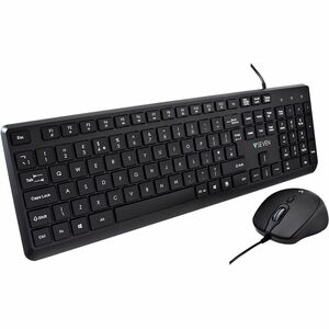V7 CKU350UK Keyboard & Mouse - English (UK) - USB Cable Keyboard - 107 Key - Keyboard/Keypad Color: Black - USB Cable Mous