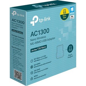 TP-Link Archer T3U IEEE 802.11 a/b/g/n/ac Dual Band Wi-Fi Adapter for Desktop Computer, Notebook, Wireless Router - USB 2.