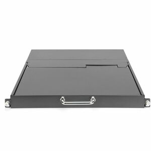 Digitus LCD Rack Console KVM Switch - Jet Black - 43.2 cm (17") LCD - Full HD - 1920 x 1080 - 1 x USB - 8 x VGA - Keyboard