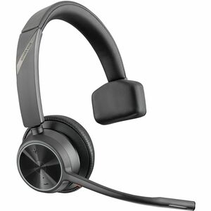 Poly Voyager 4300 UC 4310 Wired/Wireless Over-the-head, On-ear Mono Headset - Black - Siri, Google Assistant - Monaural - 