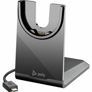 Poly Voyager Focus 2 Kabel/Kabellos Kopfbügel, Auf den Ohren Stereo Headset - Schwarz - Siri, Google Assistant - Binaural 