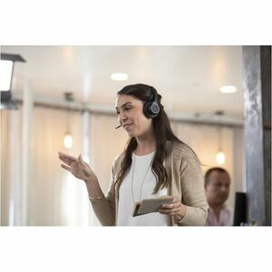 Poly Voyager 4300 UC 4320 Wired/Wireless On-ear, Over-the-head Stereo Headset - Black - Microsoft Teams Certification - Si
