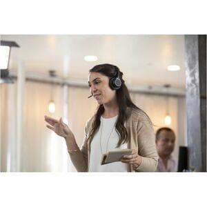 Poly Voyager 4300 UC 4320 Com fios/sem fios Na orelha, Headset Estéreo Fone de ouvido - Preto - Microsoft Teams Certificat