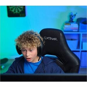 Trust GXT 703 RIYE Gaming-Stuhl - Polyamid, Nylon, Kunstleder, Plastik, Metall - Schwarz