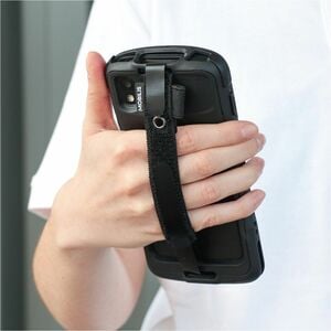 MOBILIS Einstellbar Handschlaufe - Loop Aufsatz - 20 mm Breite Länge - Schwarz - Elastisch, Velcro