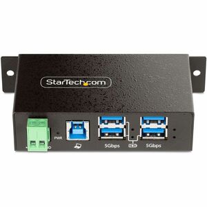 StarTech.com USB Hub - USB 3.2 (Gen 1) Type B - Wall/Desktop/DIN Rail Mountable - 4 USB Port(s) - UASP Support - PC, Mac, 