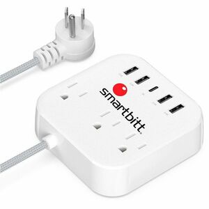 Smartbitt SBSS-B3-5U Reglata de conexión - NEMA 5-15P - 3 NEMA 5-15R - 1.80m Cordón - 3600J Energía de sobretensión - 13A 