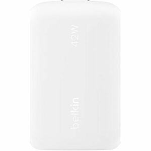 Belkin BoostCharge Dual Wall Charger 42W - 42 W - 3 ft (0.91 m) Cable - 120 V AC, 230 V AC Input - 5 V DC, 9 V DC, 15 V DC