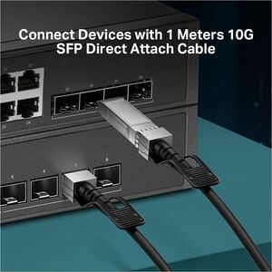 Omada 1 m Twinaxial Network Cable - Cable for Network Device, Rack, Switch, NAS, Router, Server, Network Firewall, Network