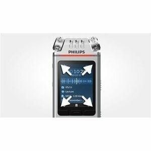 Philips Voice Tracer DVT4110 Digital Voice Recorder - [Built-in] Microphone, Speaker, Battery - Omni-directional Microphon