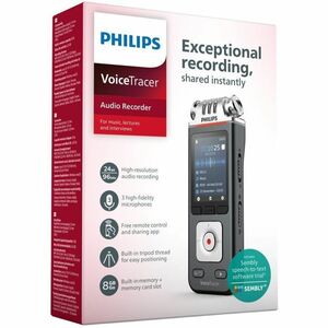 Philips VoiceTracer Audio Recorder - [Built-in] Microphone, Speaker - Omni-directional Microphone - 8 GB Flash Memory - mi