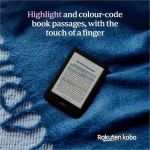 Lettore di testo digitale Kobo Clara Colour - Nero - 12000 Libro(i) - 16 GB Flash - 15,2 cm (6") Display - Touchscreen - 1