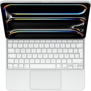 Estuche de teclado/cubierta Apple Magic para 33cm (13") iPad Pro 13 (2024) Tableta - Español Teclado - Blanco - Aluminio, 