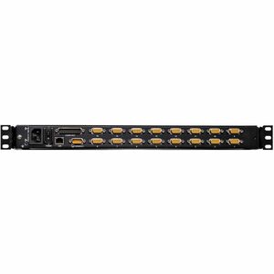 Tripp Lite by Eaton NetDirector LCD Rack Console KVM Switch - Metal, Plastic - Black - 16 Computer(s) - 48.3 cm (19") LCD 