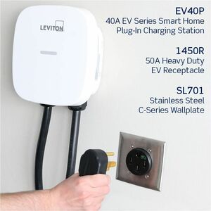 Leviton EV40P Electric Vehicle Charger - Plastic