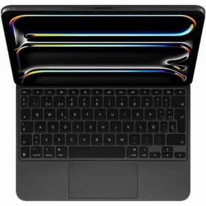 Apple Magic Keyboard/Cover Case for 11" Apple iPad Pro 11 (2024) Tablet - Black - Glass, Aluminum Body