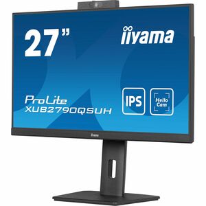 iiyama ProLite XUB2790QSUH-B1 27 Zoll Class Webcam WQHD LED-Monitor - 16:9 Format - Mattschwarz - 68,6 cm (27 Zoll) Viewab