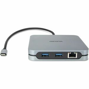 Dicota USB-Typ C Docking Station für Monitor, Notebook, Tablet-PC - 2 Unterstützte Displays - 4K @ 60Hz, 8K @ 30Hz - 3840 