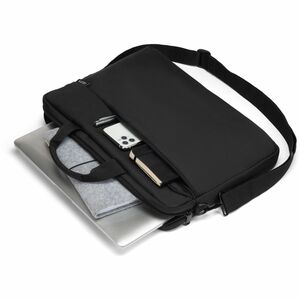 Dicota Slim Case ONE Tasche für 35,6 cm (14 Zoll) bis 40,6 cm (16 Zoll) Notebook - Schwarz - 300D rPET Polyester Körper - 