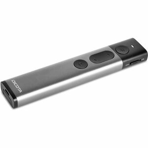 Dicota Presentation Pointer - Radio Frequency - USB - Laser - Silver - 30 m - 2.40 GHz - Rechargeable