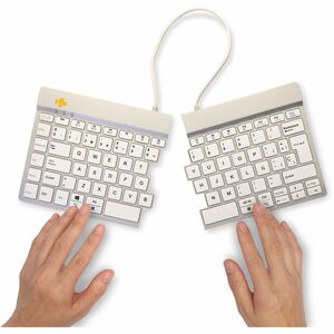 R-Go Split Break Keyboard - Wireless Connectivity - Spanish - QWERTY Layout - White - Scissors Keyswitch - Bluetooth - 5 -