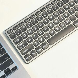 Macally Backlit Large Print Keyboard For Mac with Dual USB A / C - Cable Connectivity - USB Type A, USB Type C Interface -