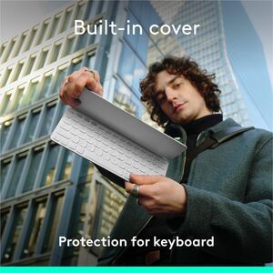 Logitech Keys-To-Go 2 Portable Bluetooth Keyboard for Tablet With Built-in Cover, Slim and Compact Wireless Keyboard for W