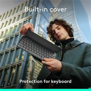 Logitech Keys-To-Go 2 Portable Wireless iPad Keyboard With Built-in Cover, Slim and Compact Wireless Keyboard for iPad, iP