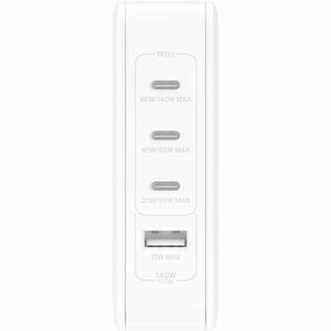 Belkin BoostCharge Pro 140 W AC适配器 - 通用适配器 - 1 USB - 3 USB Type-CSpace- 用于 笔记本电脑, MacBook Pro, MacBook, iPhone, iPad, 智能电话