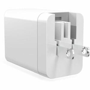 STM Goods 65W three port (USB-C x2 & USB-A) power adapter (univ) - white - 65 W - United States, Australia, Europe - White