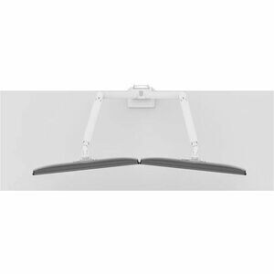 Neomounts NEXT Slim Mounting Arm for Monitor - White - Landscape/Portrait - Height Adjustable - 2 Display(s) Supported - 4