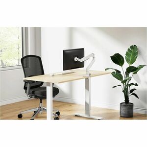 Neomounts NEXT Slim Mounting Arm for Flat Panel Display, Curved Screen Display, Monitor, Display Screen - White - Height A
