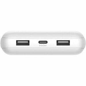Belkin 15W 3-port USB Power Bank - 20K mAh - 2xUSB-A (12W), 1xUSB-C (15W) - Portable Charger - w/ USB-A to USB-C Cable - W