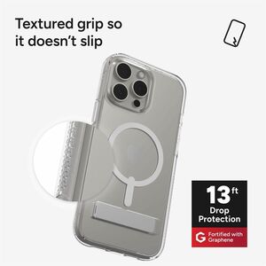 ZAGG Crystal Palace Snap Case for Apple iPhone 16 Pro Max Smartphone - Textured Grip - Clear - Drop Resistant, Yellowing R